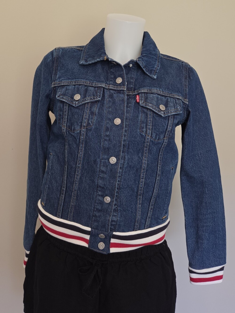 Levis Women's Denim Varsity Style Jacket